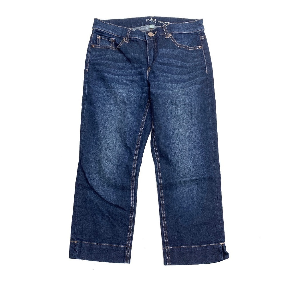 New York & Company Soho Skinny Crop Women's size 4 Dark Wash Blue Denim Jeans